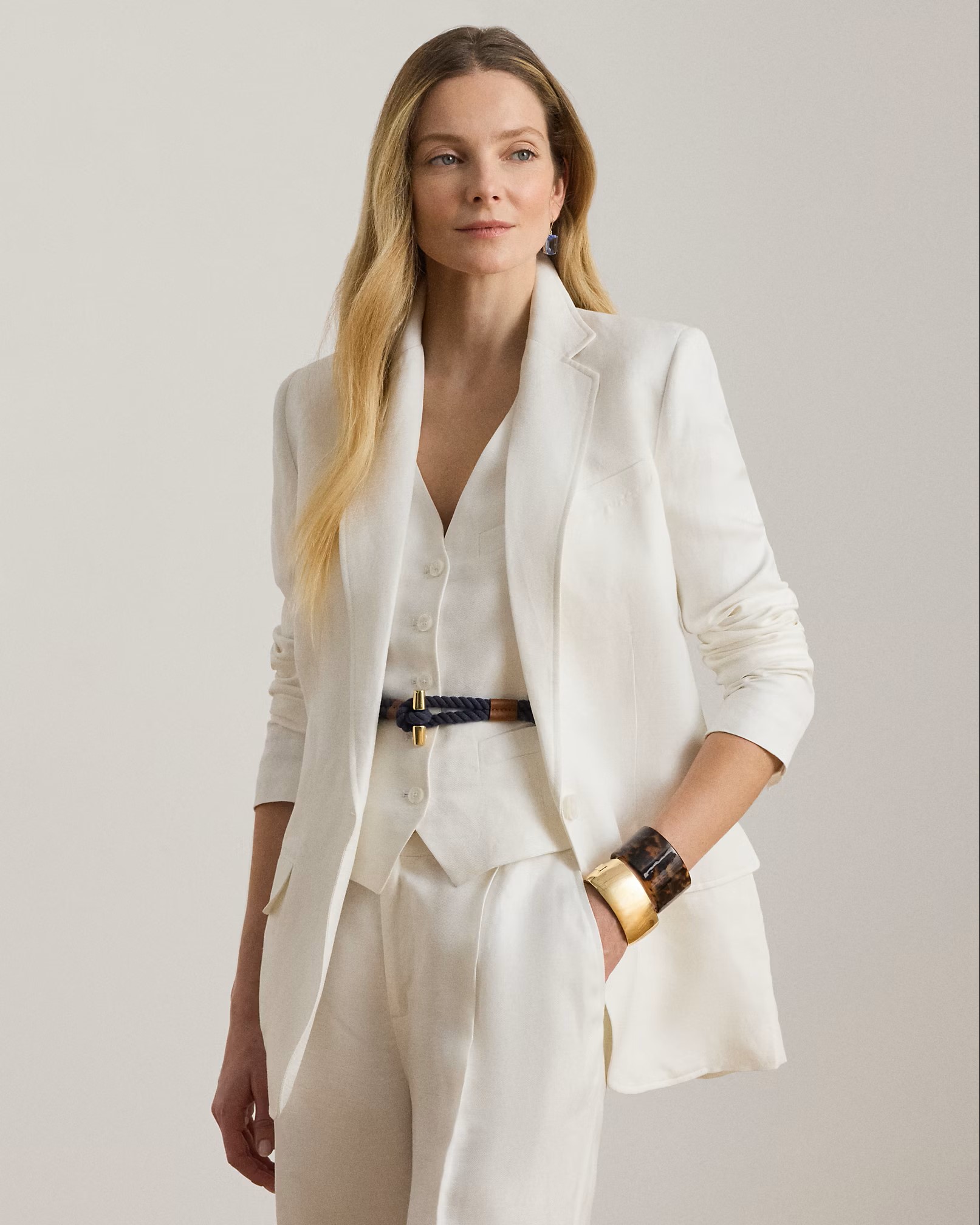 Woven-Blazer/Sport Coat-Lt Drapy Linen Visc. - LAUREN RALPH LAUREN